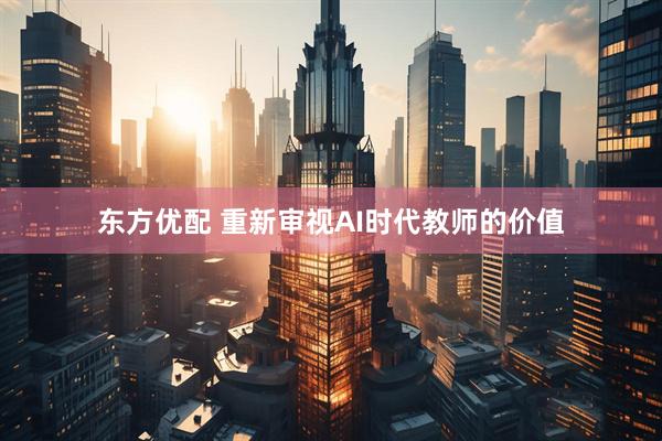 东方优配 重新审视AI时代教师的价值